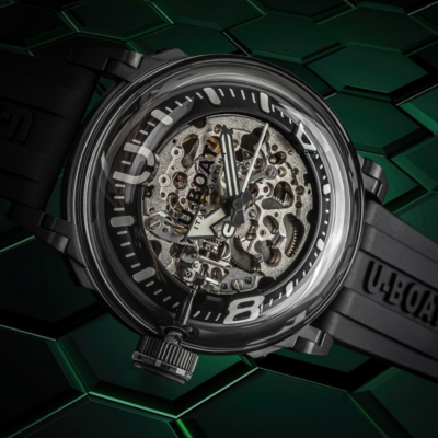 Montre U-65 3349 Automatique 44mm blanche PVD noir