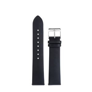 Bracelet de montre en cuir noir Junghans Milano Solar 20mm n°6000