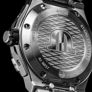 AIKON Automatic Venturer 38mm tout acier Montre de plongée - AI6057-SSL22-330-1