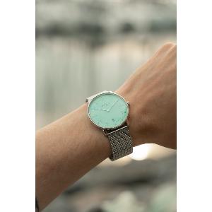 Montre NAOS turquoise - Bracelet milanais acier S01-NA37-MI04