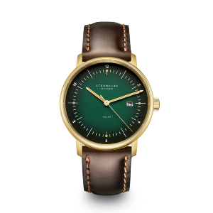 Montre NAOS Solar cadran vert - Bracelet cuir brun S01-NS22-BR01