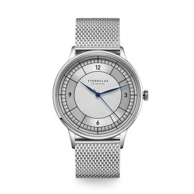 Montre SEDIUS blanc argent - Bracelet milanais argent S01-SD01-MI04