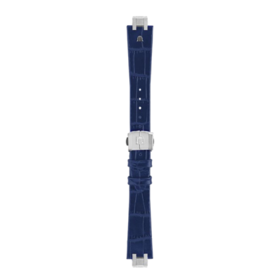 Bracelet cuir de veau imprimé alligator bleu Aikon 20mm ML800-005045 Maurice Lacroix