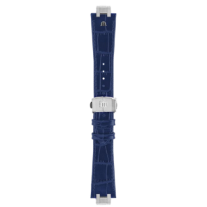 Bracelet cuir de veau imprimé crocodile bleu Aikon 25mm ML740-005052 Maurice Lacroix