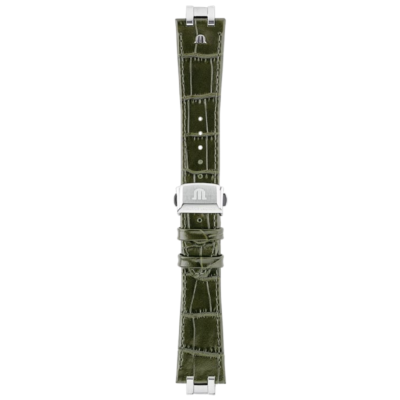 Bracelet cuir de veau imprimé alligator vert Aikon 24mm ML800-005049 Maurice Lacroix