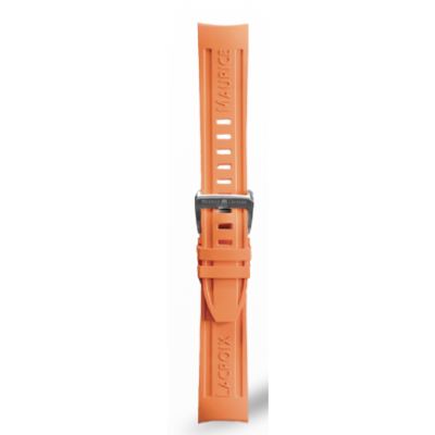 Bracelet rubber orange boucle acier Pontos S diver ML822-005080 Maurice Lacroix 