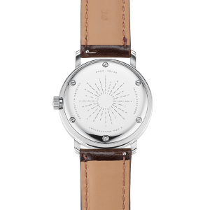 Montre NAOS Solar cadran blanc - Bracelet cuir brun S01-NS01-BR03