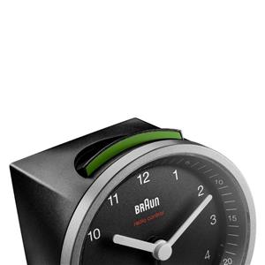 Réveil Braun noir et argenté silencieux et radio-piloté BC07SB-DCF