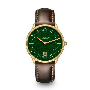 NAOS édition Aventurin verte dorée cuir marron S01-NAN41-BR01