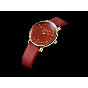 Montre dame NAOS XS EDITION FLORA hibiscus or - Bracelet cuir hibiscus S01-NDF29-KL16