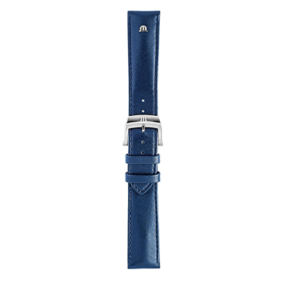 Bracelet cuir de vachette bleu Eliros 20mm ML740-005011 Maurice Lacroix