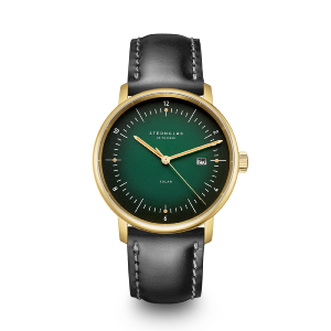 Montre NAOS Solar cadran vert - Bracelet cuir noir S01-NS22-BR04