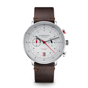 Montre HAMBURG CHRONO silber - mokka S01-HC10-VI11