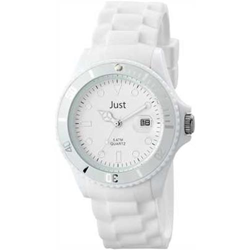 Montre Just fluo blanche en silicone