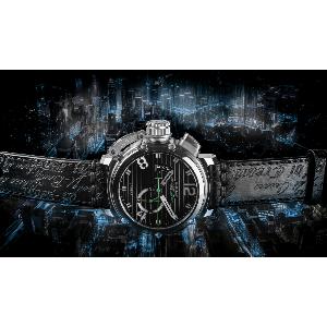 Montre CHIMERA SOLO TEMPO Noire 9605 46mm acier