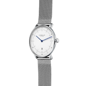 Montre dame NAOS XS blanc argent - Bracelet milanais argent S01-ND01-MI01