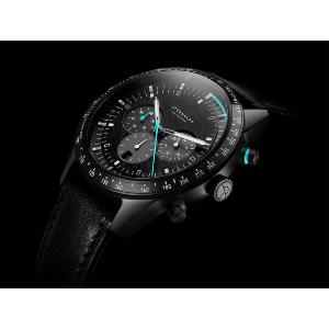 Montre TACHYMETER EDITION METEOR noir - Bracelet cuir noir S01-TYM05-MO08