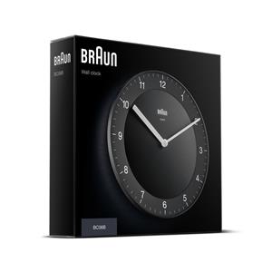 Pendule murale noire Braun 20cm BC06B