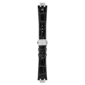 Bracelet cuir de veau imprimé alligator noir Aikon 24mm ML800-005035 Maurice Lacroix