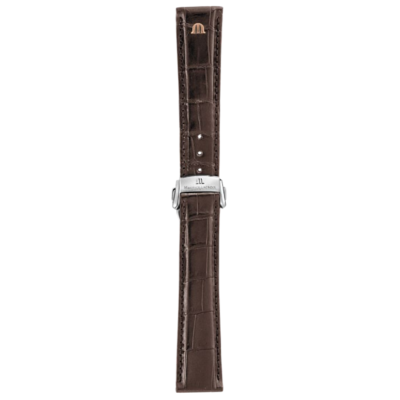 Bracelet cuir de veau imprimé alligator marron Masterpiece 21mm ML800-005055 Maurice Lacroix