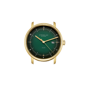 Montre NAOS Solar cadran vert - Bracelet acier PVD doré S01-NS22-ME09