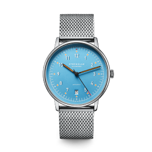 Montre LUMATIK bleue sur milanais S02-LM17-MI04