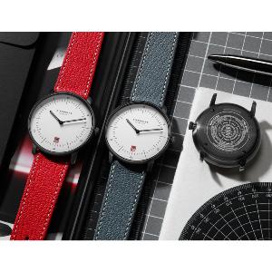 Montre NAOS EDITION BAUHAUS III - Bracelet cuir rouge S01-NAB15-CA02