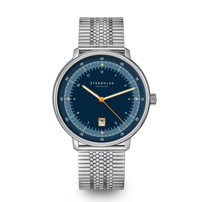 HAMBURG 1911 quartz argenté bracelet acier S01-HHT06-ME08