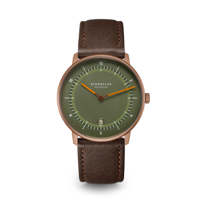 Montre NAOS Edition 1905 Quartz cuir brun foncé S01-NAT35-MO27