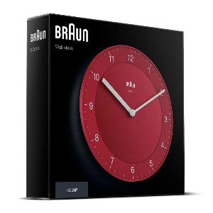 Pendule murale rouge Braun 20cm, BC06R