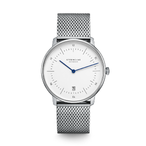 Montre NAOS blanc argent - Bracelet milanais argent S01-NA01-MI04