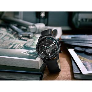 Montre TACHYMETER EDITION METEOR noir - Bracelet cuir noir S01-TYM05-MO08