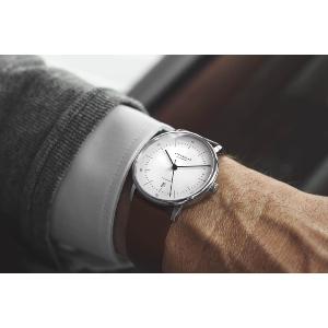 Montre NAOS/A AUTOMATIQUE blanc argent - Bracelet brun foncé S02-NA01-PR04