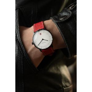 Montre NAOS EDITION BAUHAUS III - Bracelet cuir rouge S01-NAB15-CA02