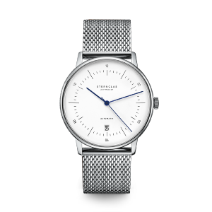 Montre NAOS/A AUTOMATIQUE blanc argent - Bracelet milanais argent S02-NA01-MI04