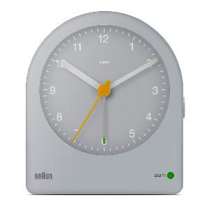 Réveil Braun gris à rétroéclairage permanent la nuit BC22G