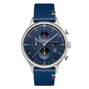 Montre Van der Rohe Barcelona Chrono DuFa bleue DF9021-0D