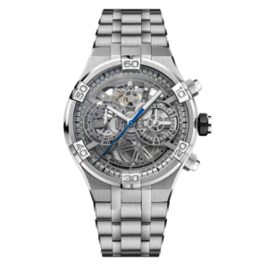 AIKON Automatic Chronograph Skeleton 44mm tout acier AI6098-SS002-090-1