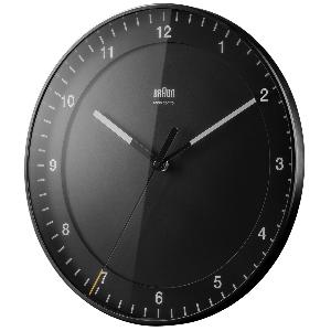 Pendule murale noire Braun 30cm BC17BK-DCF