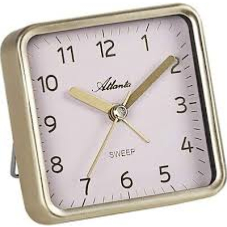 Réveil à quartz Atlanta - carré doré - PR2113/9