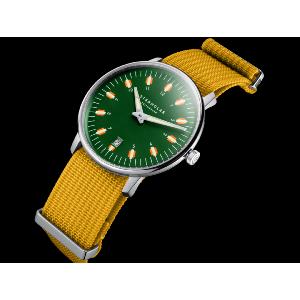 Montre EGOR verte - Bracelet nylon jaune S01-EG08-FI01