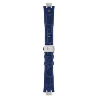 Bracelet cuir de veau imprimé alligator bleu Aikon 24mm ML800-005036 Maurice Lacroix