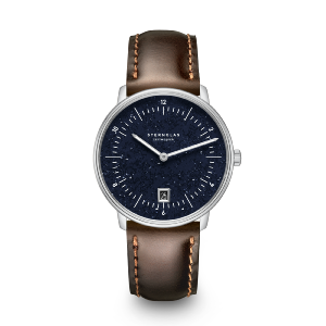 NAOS édition Aventurin noire argentée cuir marron S01-NAN40_BR03