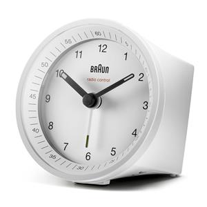 Réveil blanc Braun, radio-piloté et silencieux BC07W-DCF