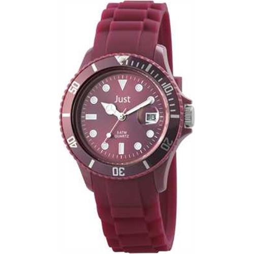 Montre Just couleur Bordeaux en silicone