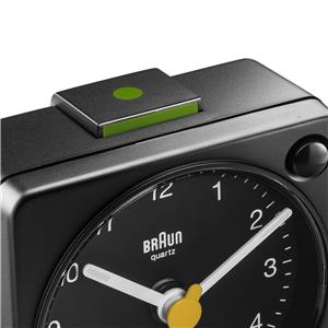 Réveil carré noir Braun silencieux à éclairage, BC02XB