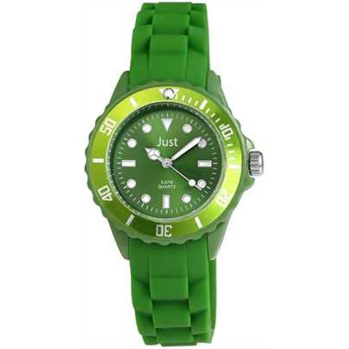 Montre Just fluo vert kaki en silicone