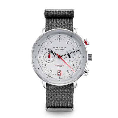 Montre HAMBURG CHRONO silber - nylon S01-HC10-FI04