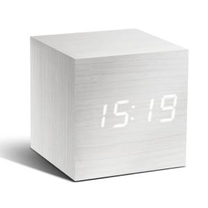 Réveil digital blanc design, affichage LED, Date, Température 1134/0