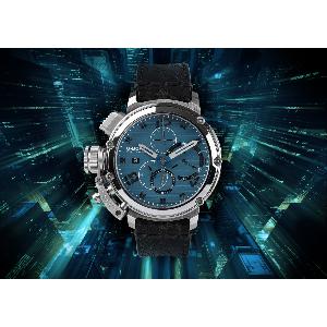 Montre CHIMERA CHRONO Bleue 9589 46mm acier